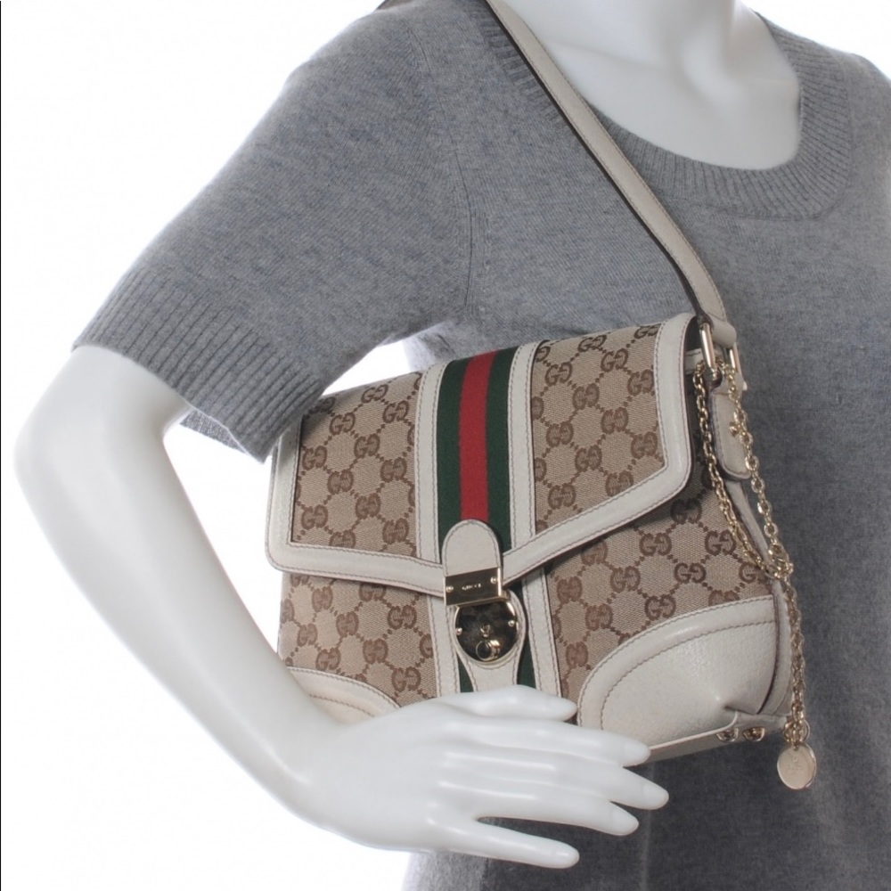 GUCCI Monogram Treasure Flap Ivory - Picture 2 of 8